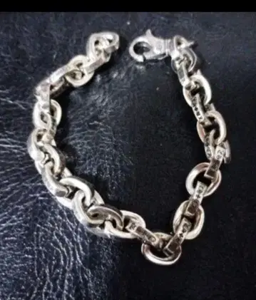 새상품 약 22cm 페이퍼 체인 팔찌 silver925