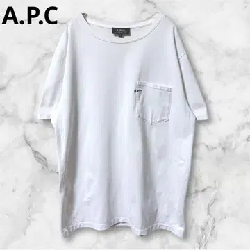 A.P.C 아페쎄 포켓 로고 티셔츠 반팔 화이트 S 사이즈