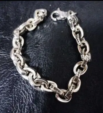 새상품 약 18cm 페이퍼 체인 팔찌 silver925