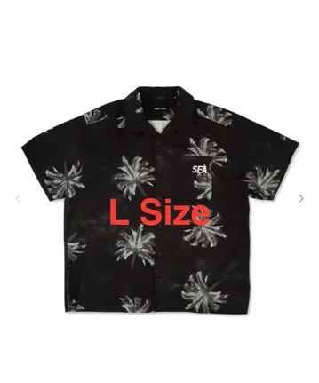 WIND AND SEA 야자수 S/S 셔츠 블랙