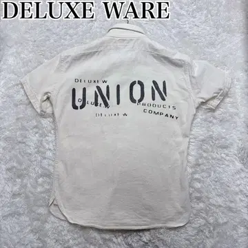 레어 DELUXE WARE 워크 셔츠 반팔 M 사이즈 스텐실 디럭스 웨어