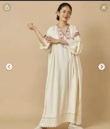 자수 아이보리 셔츠 원피스