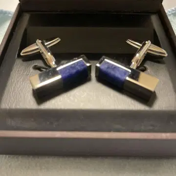 Dunhill 사각형 커프스 단추 파란색