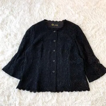 새상품급 도쿄 SOIR 소와르 전체 레이스 노카라 자켓 13 XL