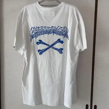 챌린저 크로스본 로고 티셔츠 XL 화이트 블루