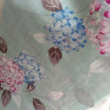 유카타 원단 수국 패턴