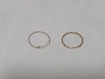여사 펄 장식 링 텍스처 링 반지