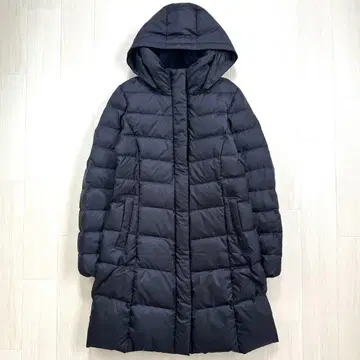 새상품급 23구 롱 다운 코트 네이비 40