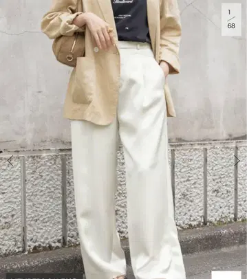 이에나 워셔블 새틴 슬랙스 택 포함 미사용 새상품