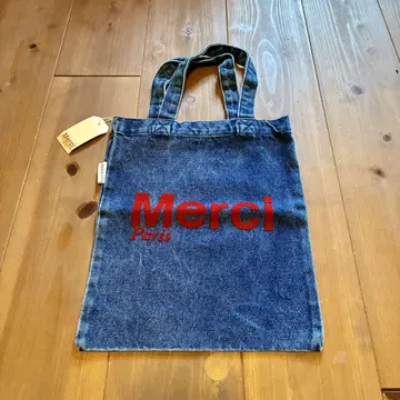 Merci 코튼 토트백 미니 데님