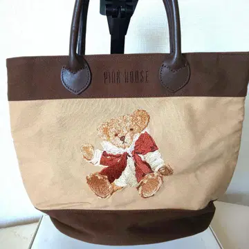 PINK HOUSE 곰 자수 마더백
