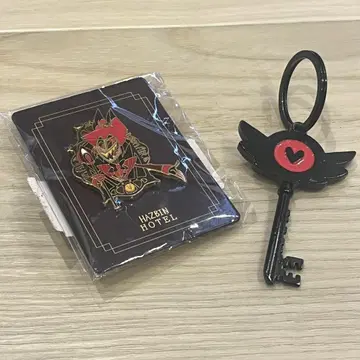 Hazbin Hotel Alastor 핀 배지 & 호텔 키 키체인