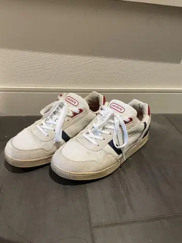 LACOSTE 스니커즈 화이트/네이비/레드