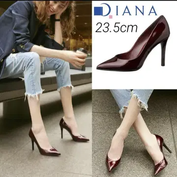 다이애나 Diana 23.5 에나멜 보르도 핀힐 펌프스
