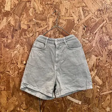 ZARA 자라 데님 팬츠 숏 팬츠 하이 웨스트 화이트 여성용