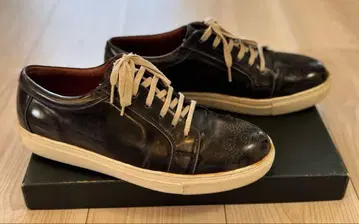 Smith &sons 블랙 가죽 스니커즈