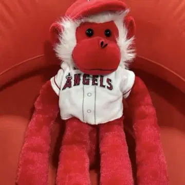ANGELS 봉제 인형 원숭이 빨간색