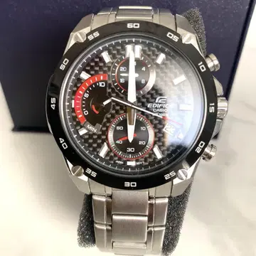 하자품 EDIFICE 크로노그래프 손목시계 블랙