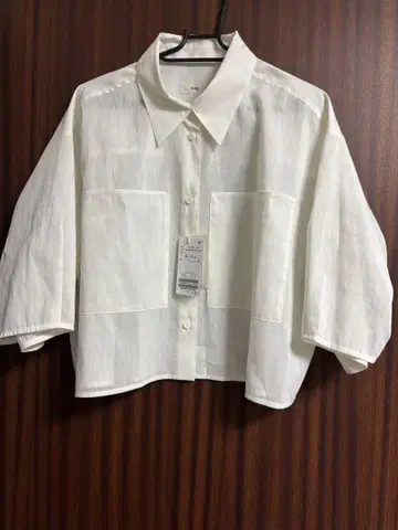 IENA 린넨 믹스 크롭 셔츠