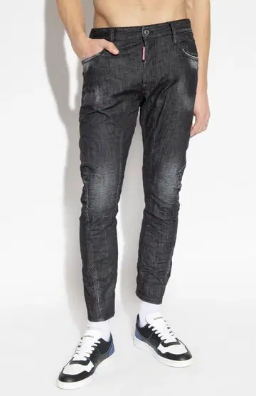 DSQUARED2 디스퀘어드 바이커 데님 블랙