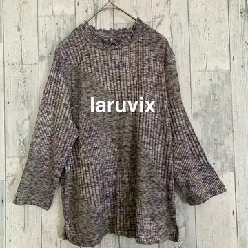 laruvix 니트 스웨터 멀티 컬러 상의 긴팔