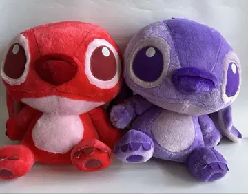 적자색 리로 & 스티치 캐릭터 봉제 인형