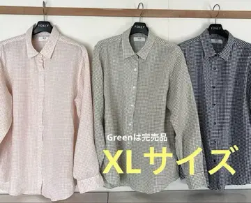 프리미엄 린넨 셔츠 깅엄 체크 pink Green NAVY 3색
