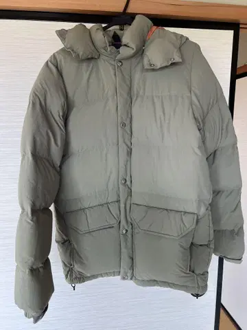 THE NORTH FACE 후드 부착 다운 자켓 L 올리브 그린