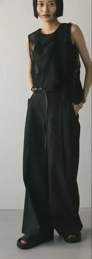 stylemixer 로우 허리 와이드 팬츠