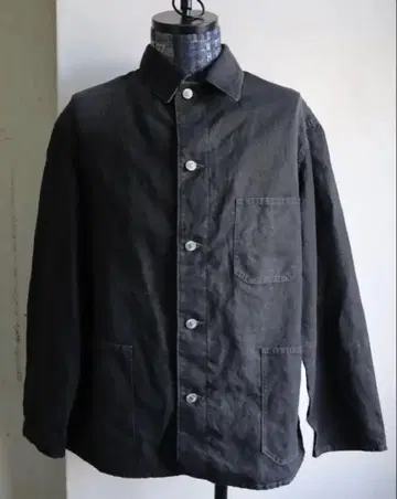 A.PRESSE Vintage Black Linen Coverall