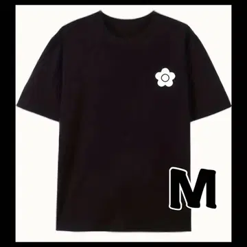 마리콴트 블랙 티셔츠 꽃 로고 심플 캐주얼 여성용 M