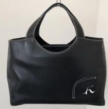Kitamura 키타무라 핸드백 가죽 블랙