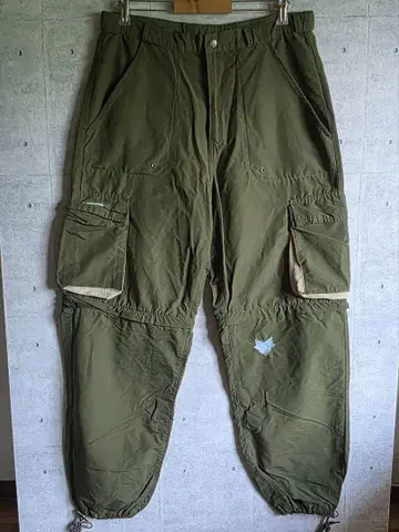 카고 팬츠 올리브 그린 다기능 포켓