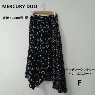 MERCURY DUO 패치워크 플라워 이레헴 스커트 블랙 F