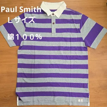 새상품급 Paul Smith 피케 셔츠 L 사이즈 보라색 폴스미스 남성용