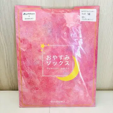 phiten x MARUKO 수면양말 M 사이즈 핑크 x 오렌지 마르코