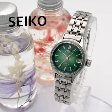 작동 손목시계 SEIKO 세이코 자동 감기 여성용 그린 A52