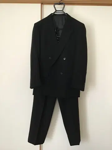 블랙 포멀 더블 브레스트 수트
