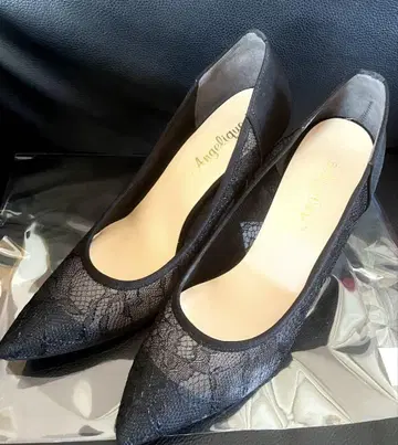 앙제리크 일본제 레이스 펌프스 블랙