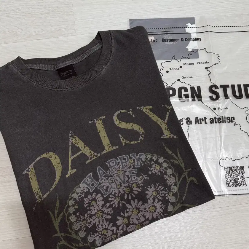 CPGN STUDIOの Daisy Pigment Short Sleeve T-Shirt 全2色 MUSINSA | CPGN STUDIO Daisy Pigment Short Sleeve T-Shirt