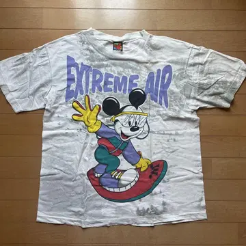 90s 디즈니 미키 티셔츠 스노우보드
