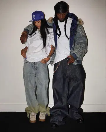 노 페이트 스튜디오 울트라 루즈 핏 블루