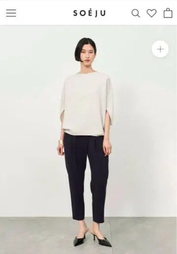 소주 라이트 크로스 코쿤 실루엣 블라우스