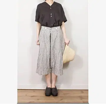 nest robe 린넨 스트라이프 사루엘 팬츠