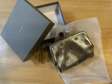 perche(페르케) 가마구치 아크릴 구슬 가마구치 두 번 접는 지갑