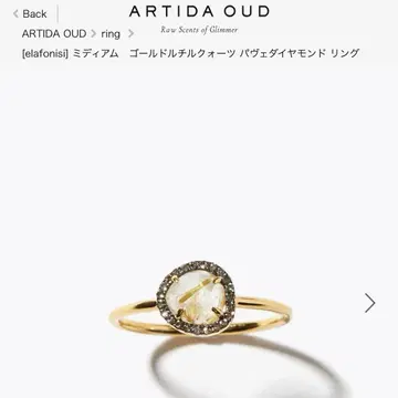 ARTIDA OUD 골드 루틸 쿼츠 파베 다이아몬드 반지 7호