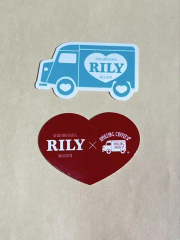 RILY AMAZING COFFEE 아메코 스티커 2매 세트