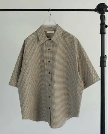 anuke 앤누크 Check Over Shirts 베이지