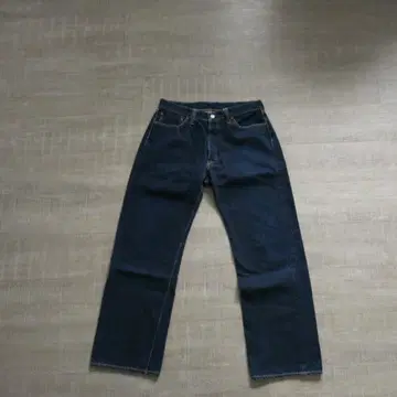 W34 다크 네이비 FLATHEAD 3005XX 데님 팬츠 레드 이어