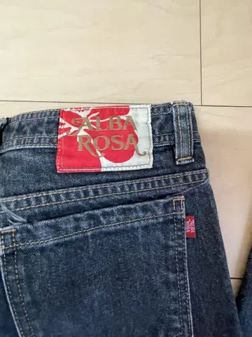 알바 로사 레어 데님 팬츠 블랙 롤업 사이즈 2 새상품급